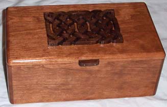 Box with inlaid Celtic knot
