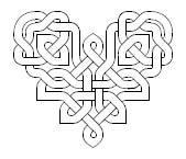 Celtic knot heart tattoo design