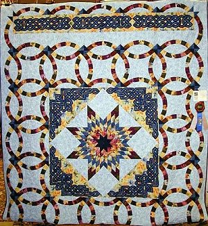 Celtic applique quilt bedspread